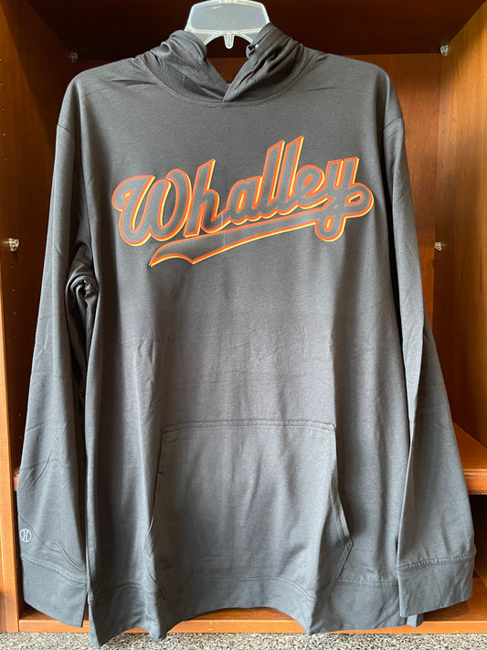 Adult Black Light Weight Hoodie with 'Whalley' Logo