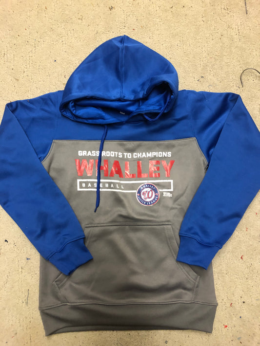 Adult Royal Blue and Grey Dri-Fit Hoodie