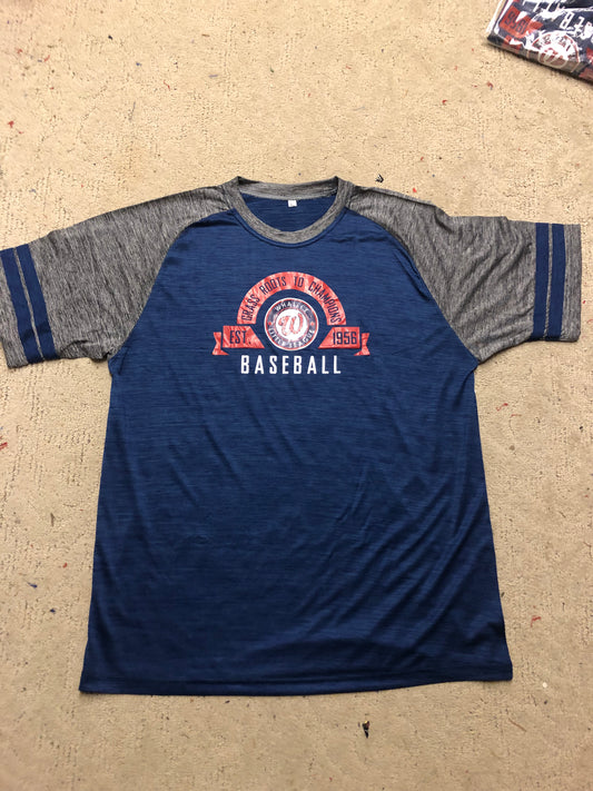 Adult Navy and Grey Dri-Fit T-Shirt
